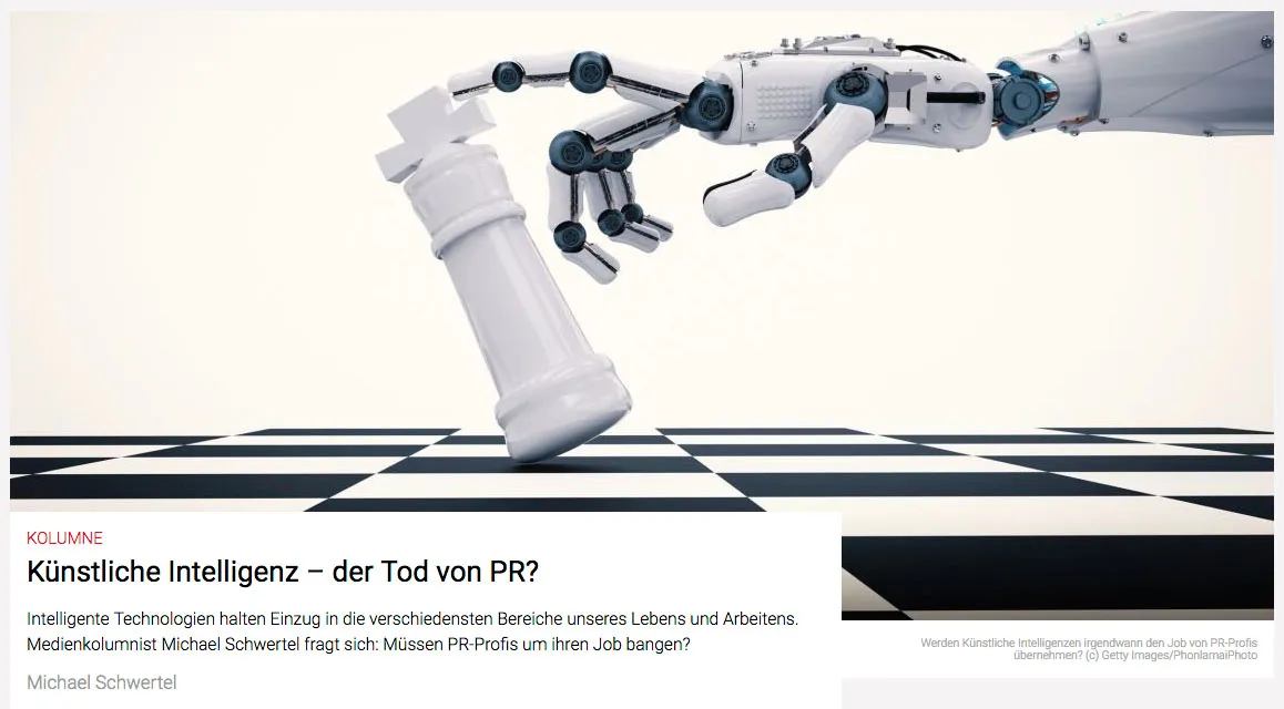 Post‑Bild: Künstliche Intelligenz – der Tod von PR
