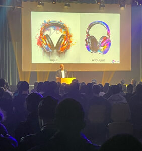 Vortrag von Michael Schwertel über Künstliche Intelligenz und Mediengestaltung vor Auszubildenden am Simon Ohm Berufskolleg in Köln