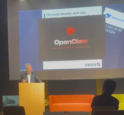 Vortrag von Michael Schwertel zu KI Agenten und OpenClaw am Simon Ohm Berufskolleg in Köln