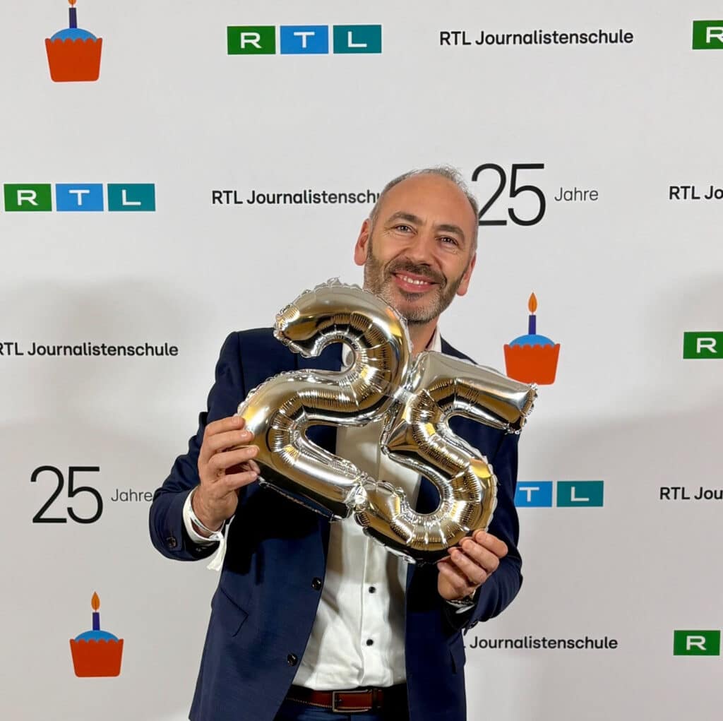 Prof. Michael Schwertel beim Festakt 25 Jahre RTL-Journalistenschule Köln