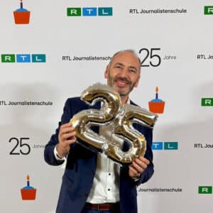 Prof. Michael Schwertel beim Festakt 25 Jahre RTL-Journalistenschule Köln