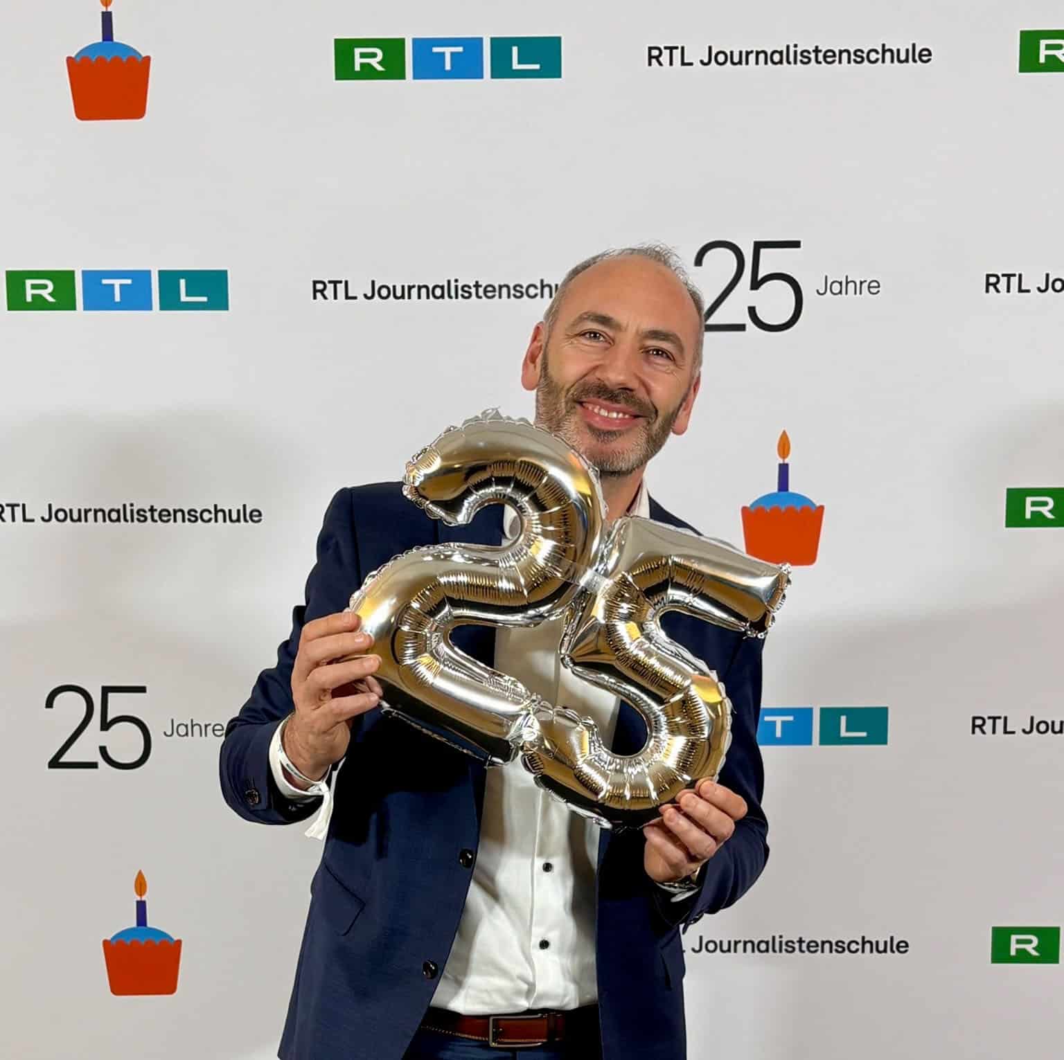 Prof. Michael Schwertel beim Festakt 25 Jahre RTL-Journalistenschule Köln
