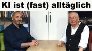 Prof. Michael Schwertel und Heinz Schmitz im Studiogespräch zur Folge KI ist (fast) alltäglich