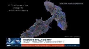 Visualisierung des Konnektoms einer Fruchtfliege im Interview mit Prof. Michael Schwertel bei KI-Welt auf Welt TV